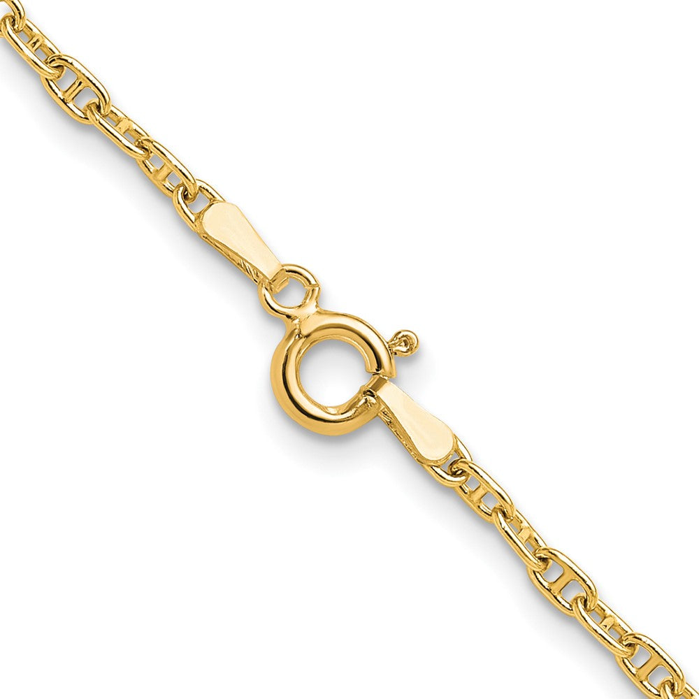 14K Yellow Gold 2.35mm Mariners Link Chain Necklace