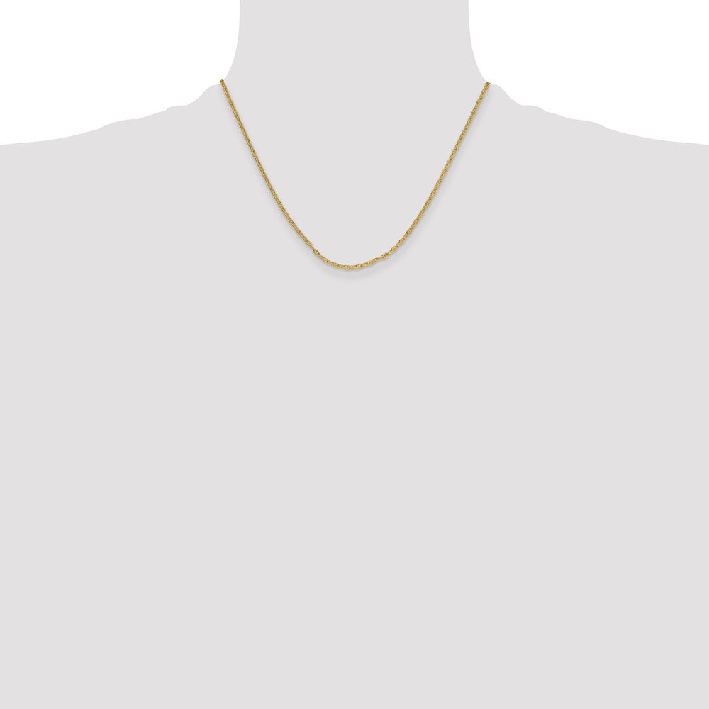 14K Yellow Gold 2.35mm Mariners Link Chain Necklace