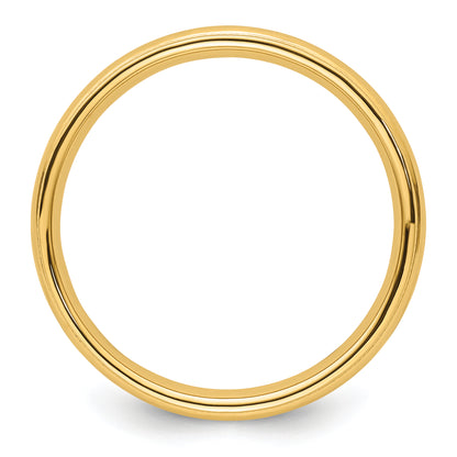 Solid 14K Yellow Gold 4mm Milgrain Comfort Wedding Men's/Women's Wedding Band Ring Size 8.5