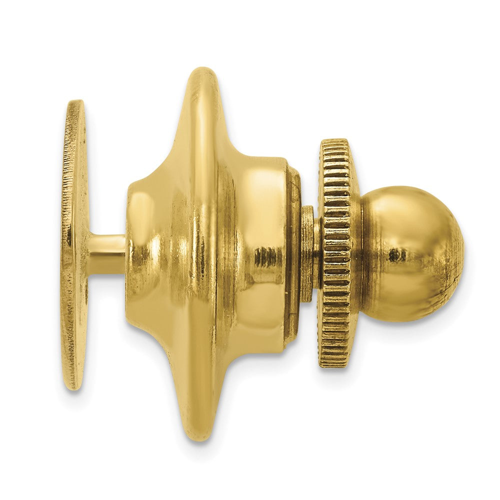 14K Yellow Gold Men's Oval High Polished Tie Tac