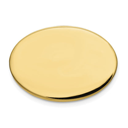 14K Yellow Gold Men's Oval High Polished Tie Tac