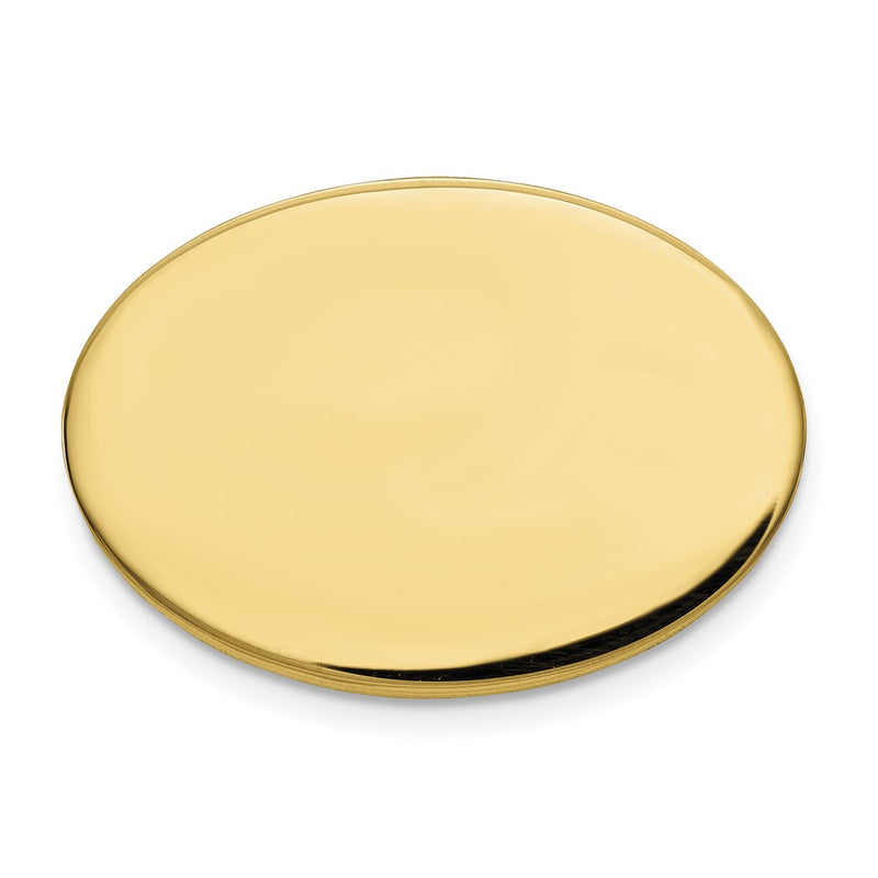 14K Yellow Gold Men's Oval High Polished Tie Tac