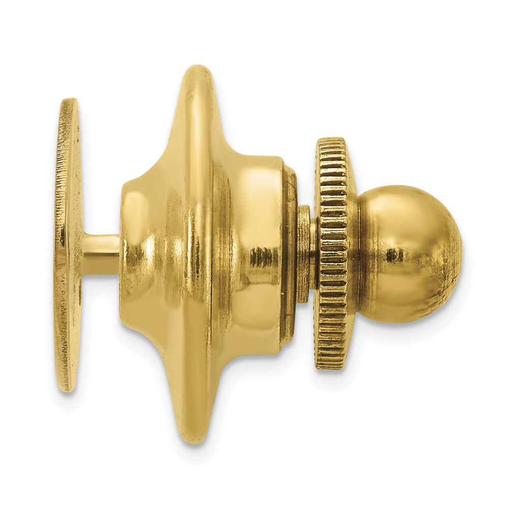 14K Yellow Gold Men's Oval W/ Line Design Tie Tac