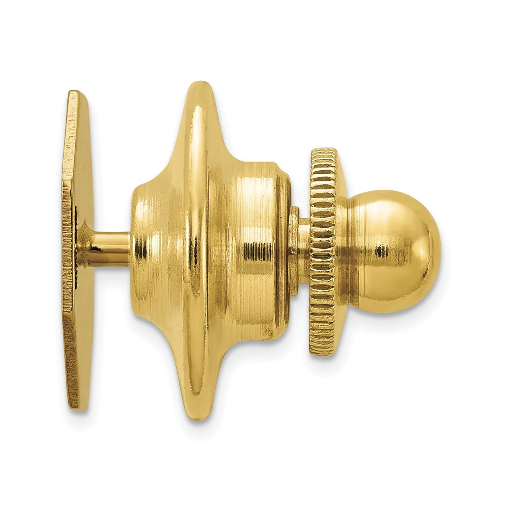 14K Yellow Gold Men's Grooved Design Tie Tac