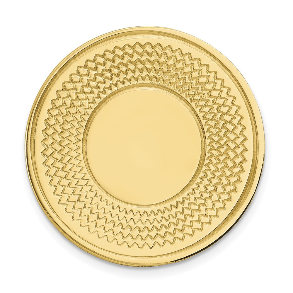 14K Yellow Gold Men's Circular Textured Tie Tac