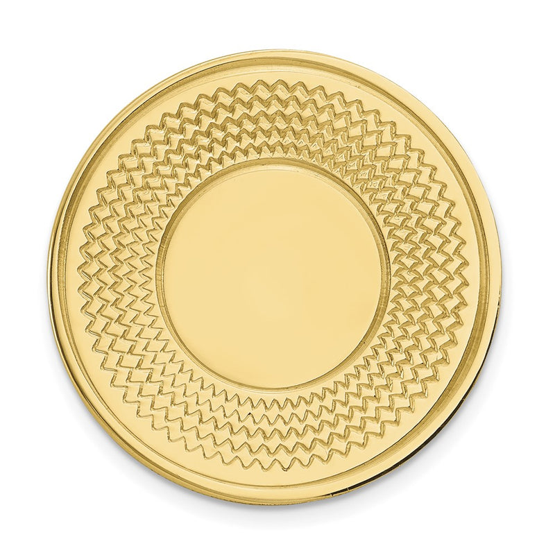 14K Yellow Gold Men's Circular Textured Tie Tac
