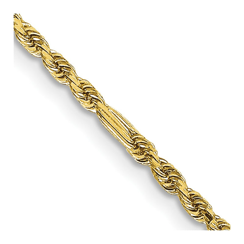 14K Yellow Gold 30 Inch 1.8mm Diamond-Cut Milano Rope With Lobster Clasp Chain Necklace