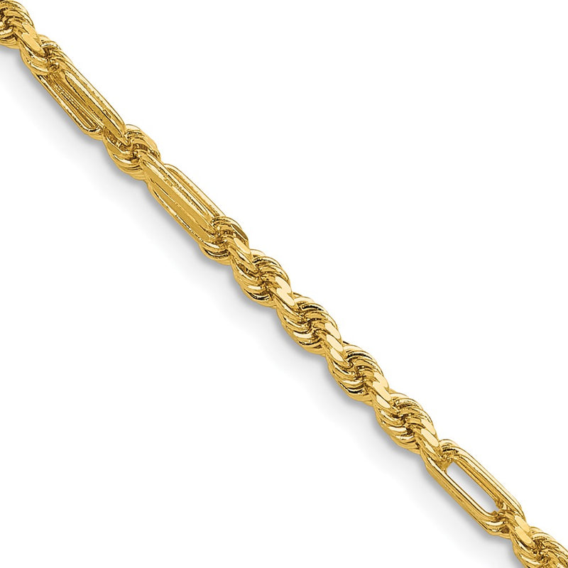 18 Inch 14K 2.75mm D/C Milano Rope Chain Necklace