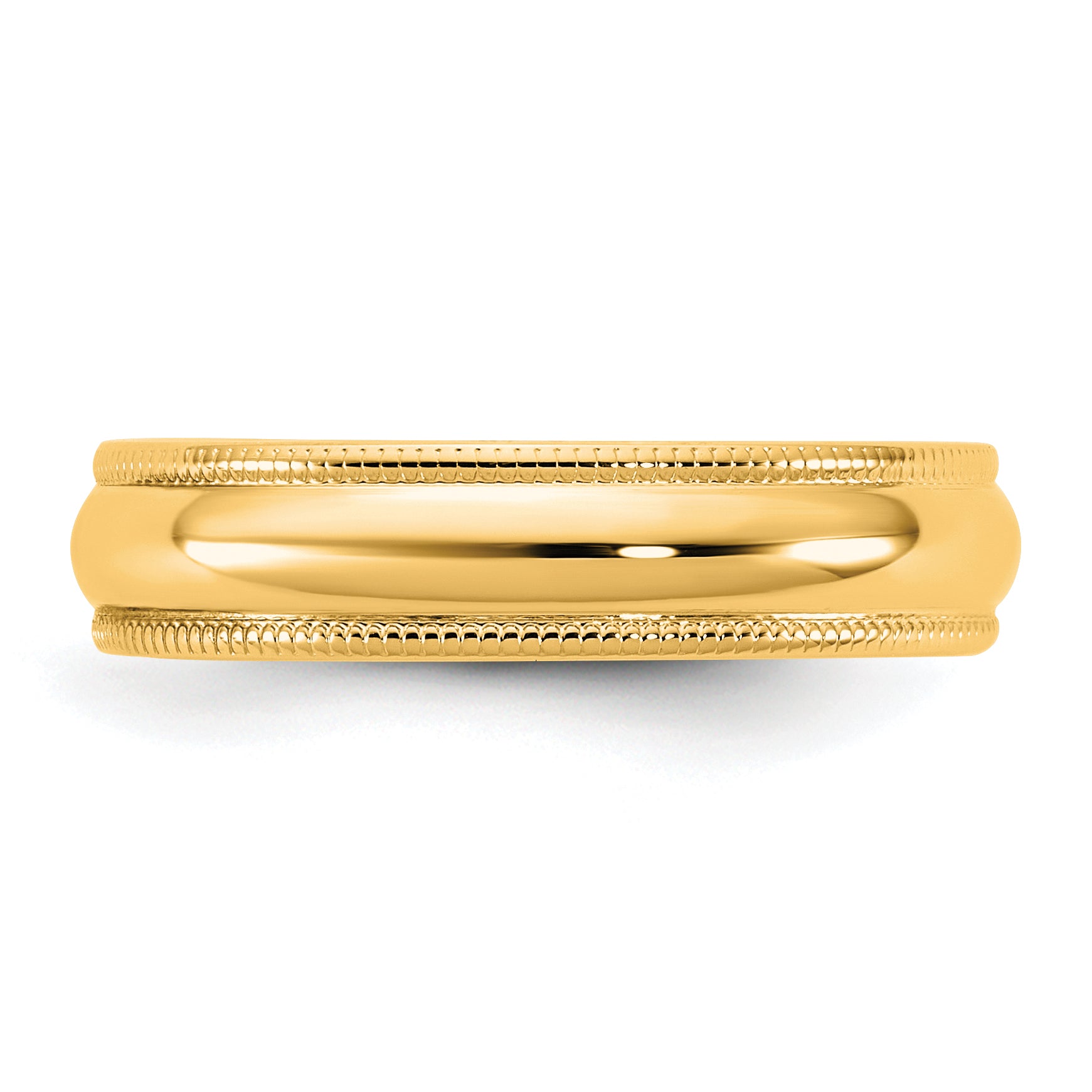10K Yellow Gold 10Ky 4.5mm Ltw Milgrain Half Round Band Size 5.5