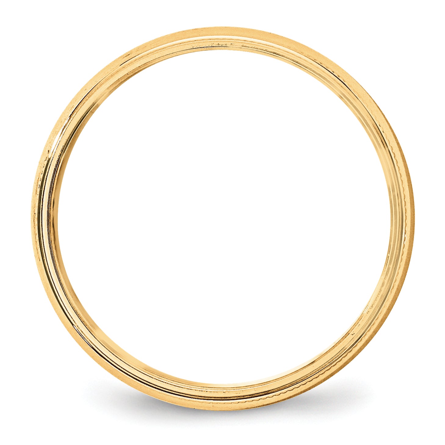 Solid 14K Yellow Gold 5mm Light Weight Milgrain Half Round Men's/Women's Wedding Band Ring Size 12.5