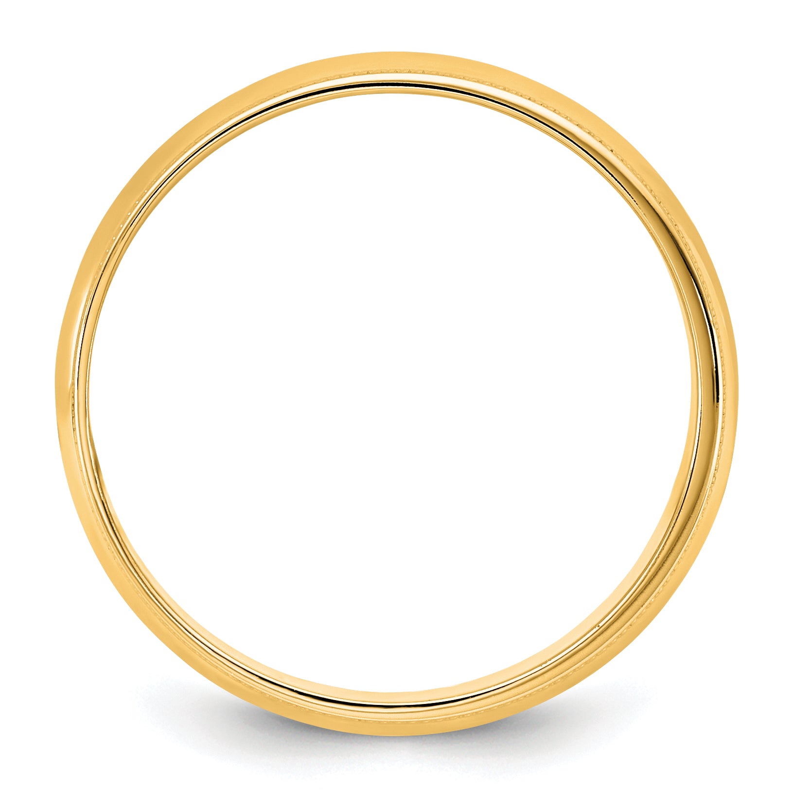 10K Yellow Gold 10Ky 5.5mm Ltw Milgrain Half Round Band Size 6