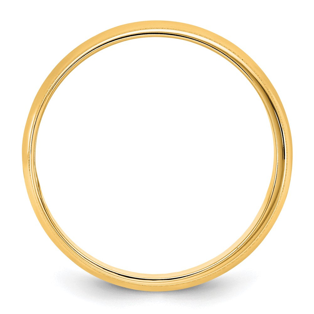 10K Yellow Gold 10Ky 5.5mm Lightweight Milgrain Half Round Band Size 11