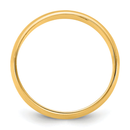 10K Yellow Gold 10Ky 7mm Ltw Milgrain Half Round Band Size 5.5