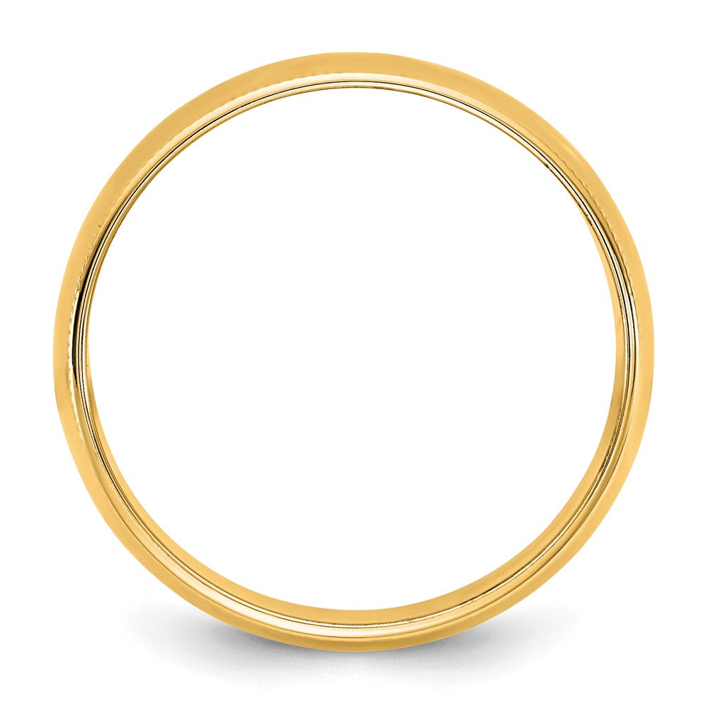 10K Yellow Gold 10Ky 8mm Lightweight Milgrain Half Round Band Size 5.5
