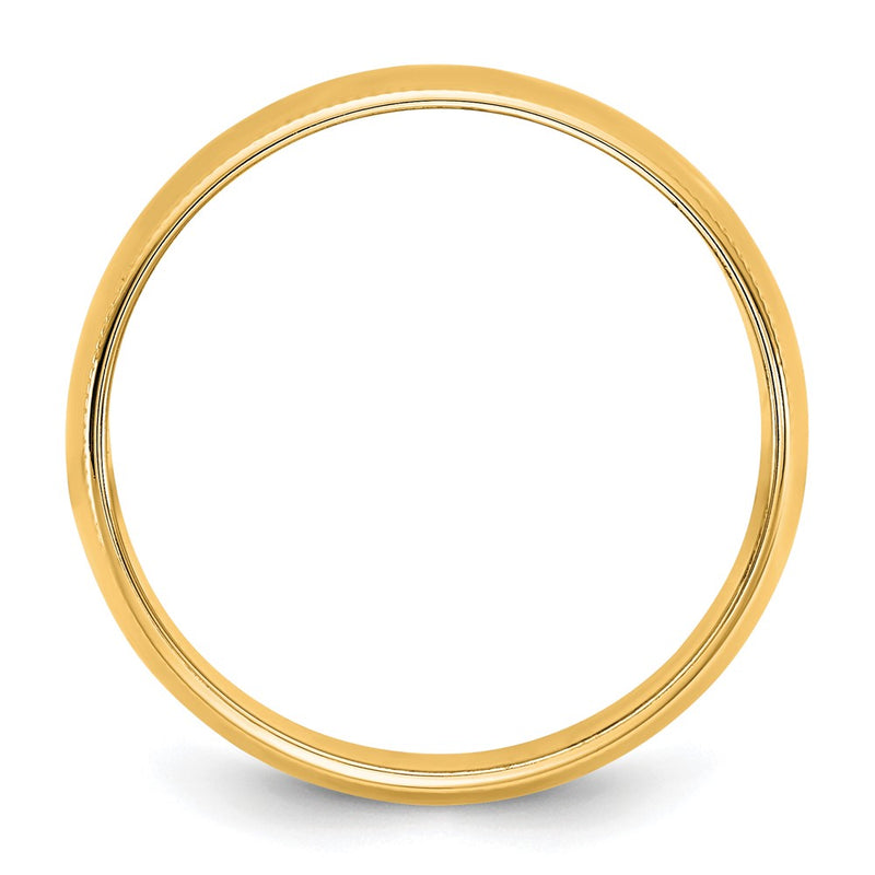 10K Yellow Gold 10Ky 8mm Lightweight Milgrain Half Round Band Size 9.5
