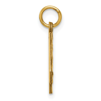 14K Yellow Gold Medium Diamond-Cut Number 4 Charm