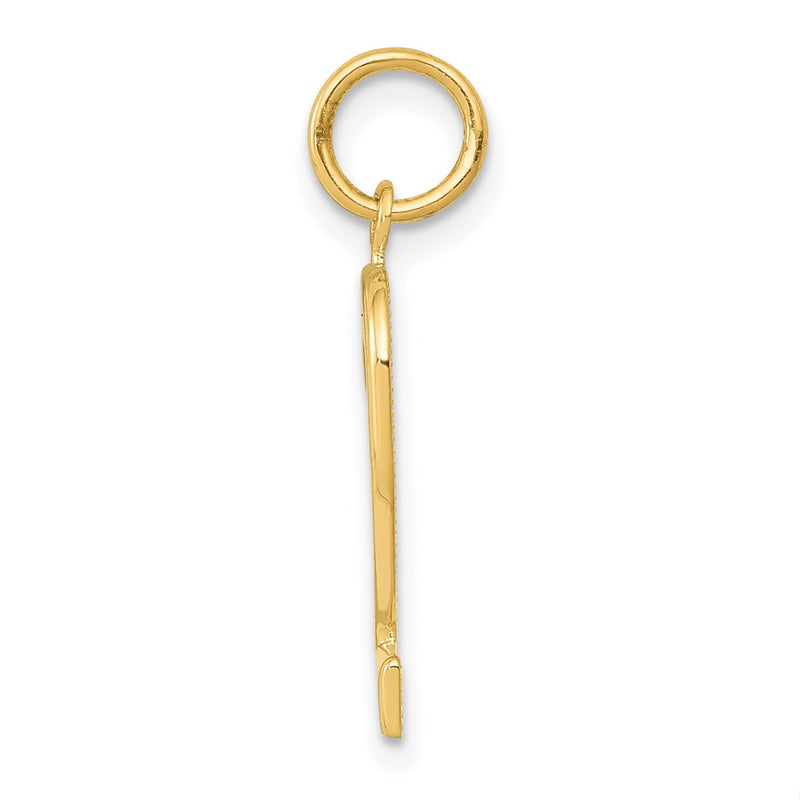 14K Yellow Gold Medium Polished Number 2 Charm