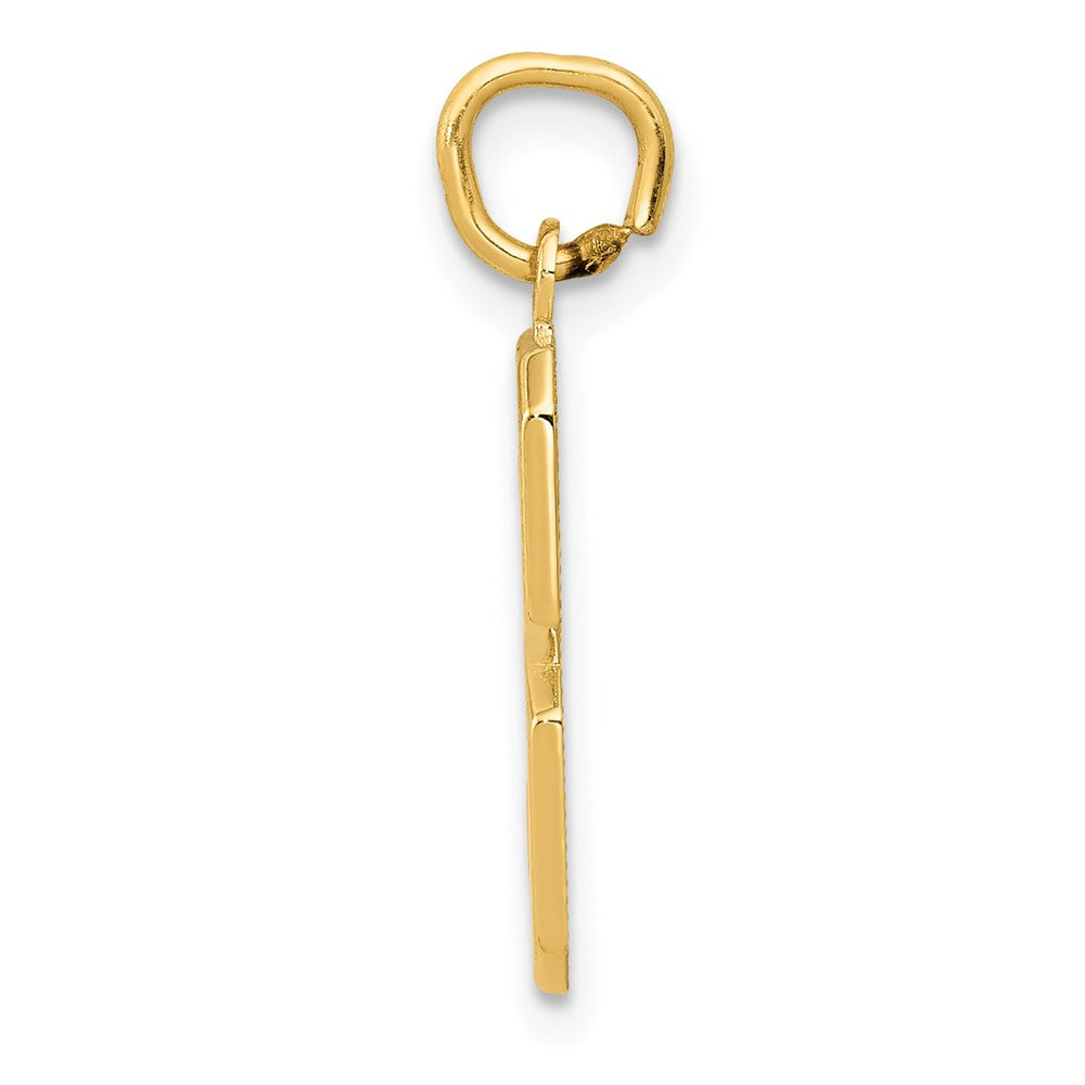 14K Yellow Gold Medium Polished Number 3 Charm