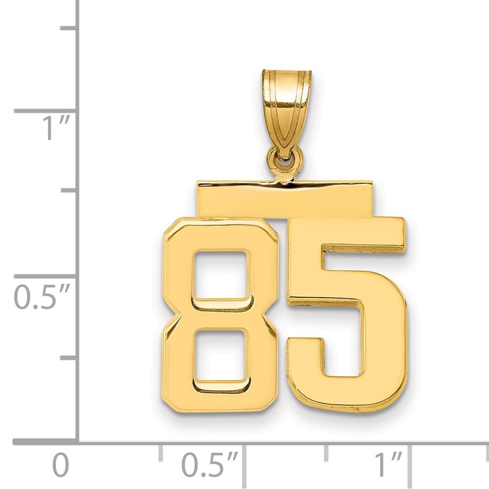 14k Yellow Gold Medium Polished Number 85 Charm