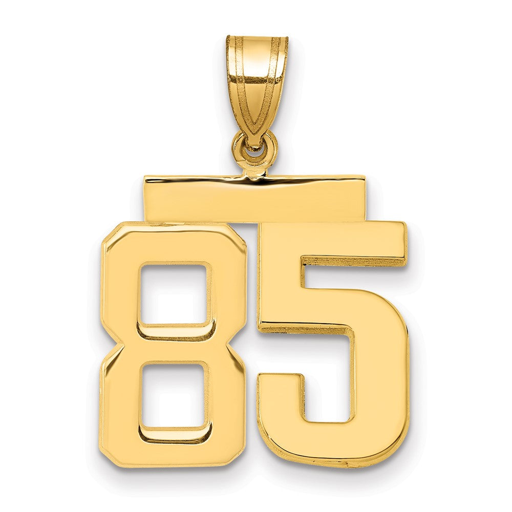 14k Yellow Gold Medium Polished Number 85 Charm