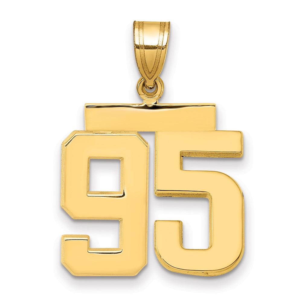 14k Yellow Gold Medium Polished Number 95 Charm