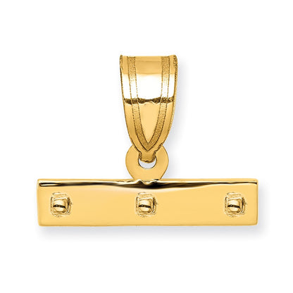 14K Yellow Gold 14Ky Casted Medium Polished Top Charm