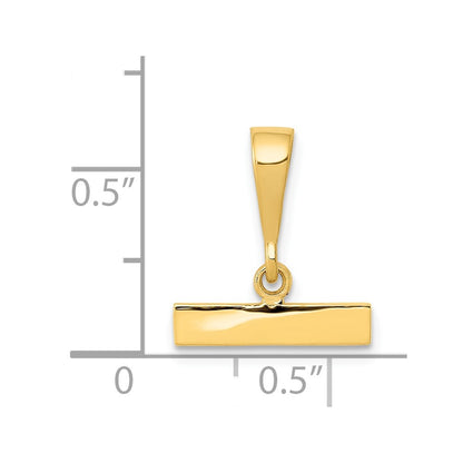 14K Yellow Gold 14Ky Casted Medium Polished Top Charm