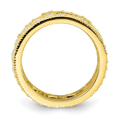 Sterling Silver Mr0488 Gp Cz Size 6