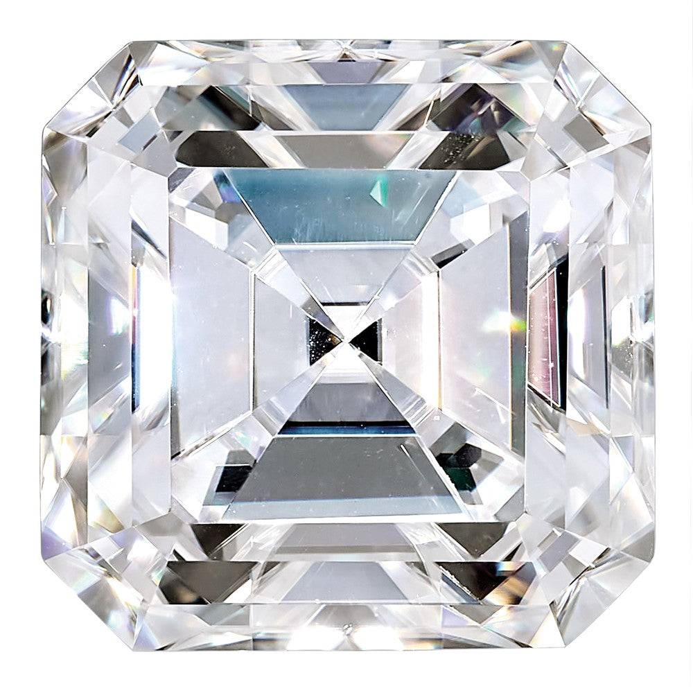 Gemstone Moissanite True Light G-H-I Color 9mm Asscher Cut