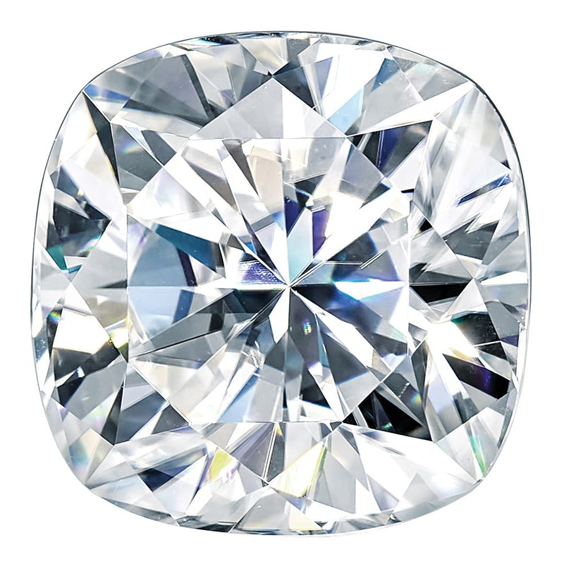 Gemstone Moissanite Pure Light D-E-F Color 10mm Cushion