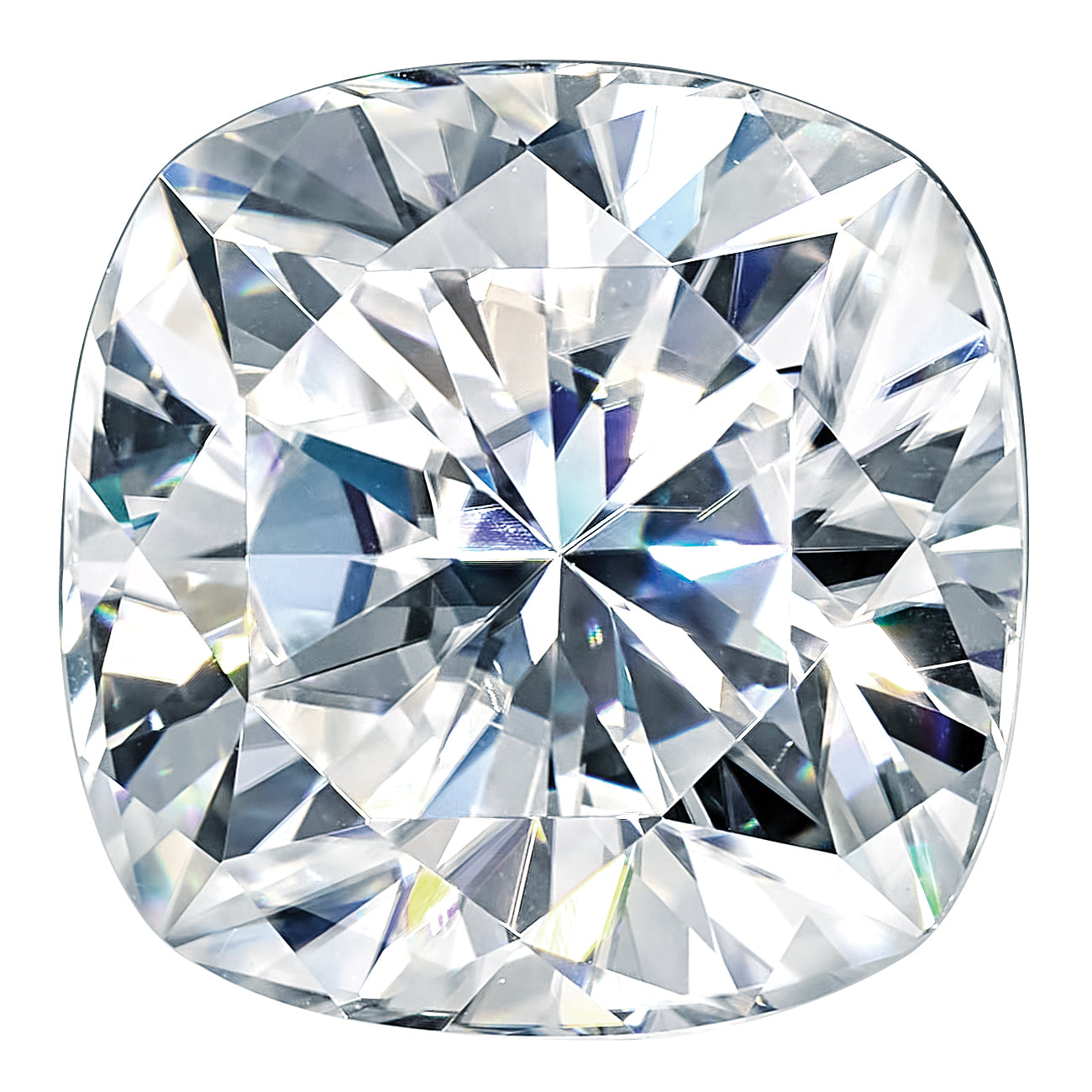 Gemstone Moissanite Pure Light D-E-F Color 4mm Cushion