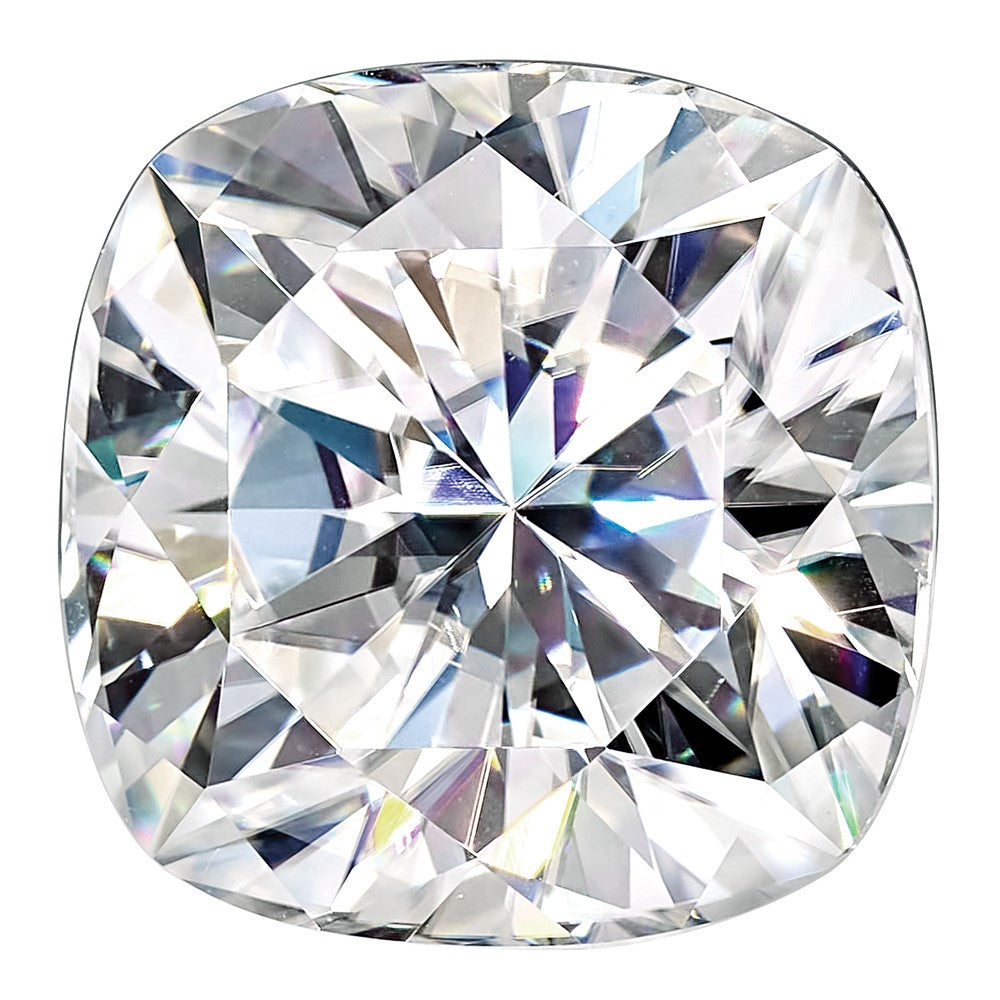 Gemstone Moissanite True Light G-H-I Color 10mm Cushion