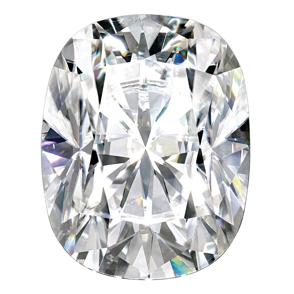 Gemstone Moissanite True Light G-H-I Color 10X8mm Long Cushion