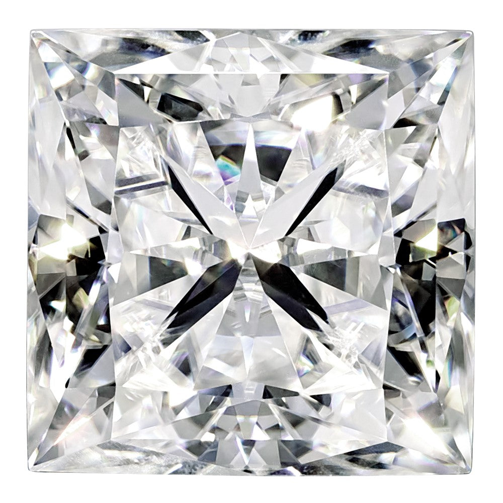 Gemstone Moissanite True Light G-H-I Color 7.5mm Square Brilliant
