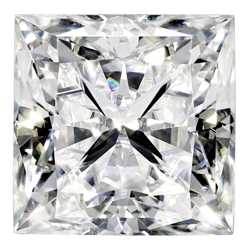 Gemstone Moissanite True Light G-H-I Color 7.5mm Square Brilliant