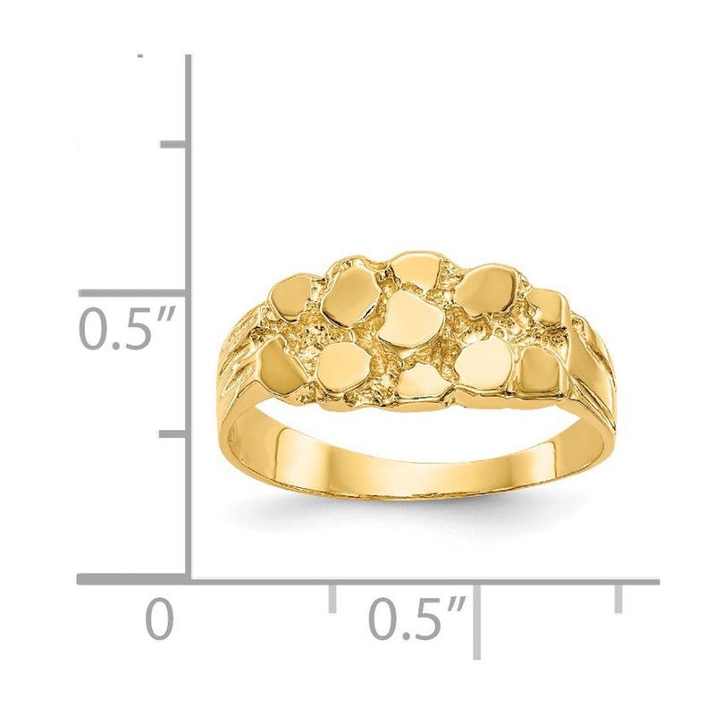 14K Yellow Gold Nugget Ring
