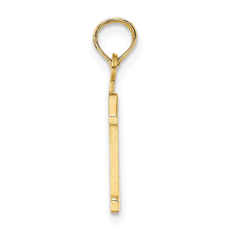 14K Yellow Gold Polished Number 1 Pendant