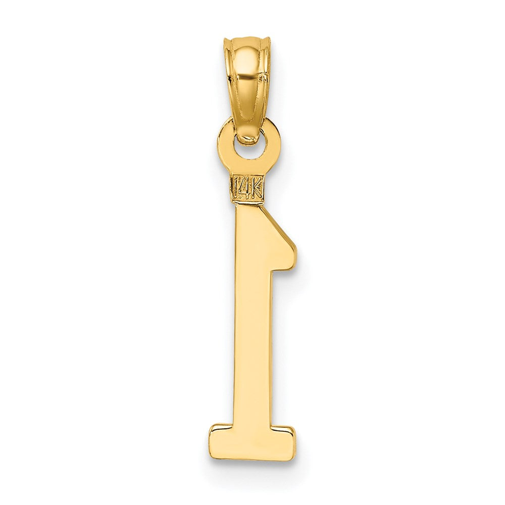 14K Yellow Gold Polished Number 1 Pendant