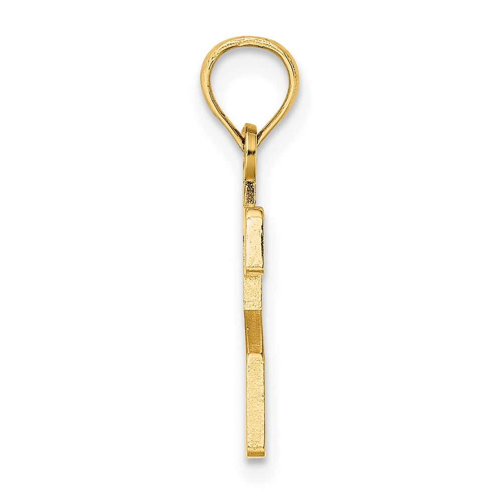 14K Yellow Gold Polished Number 2 Pendant