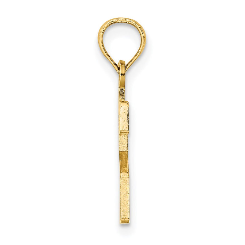 14K Yellow Gold Polished Number 2 Pendant