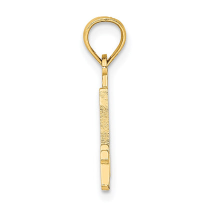 14K Yellow Gold Polished Number 4 Pendant