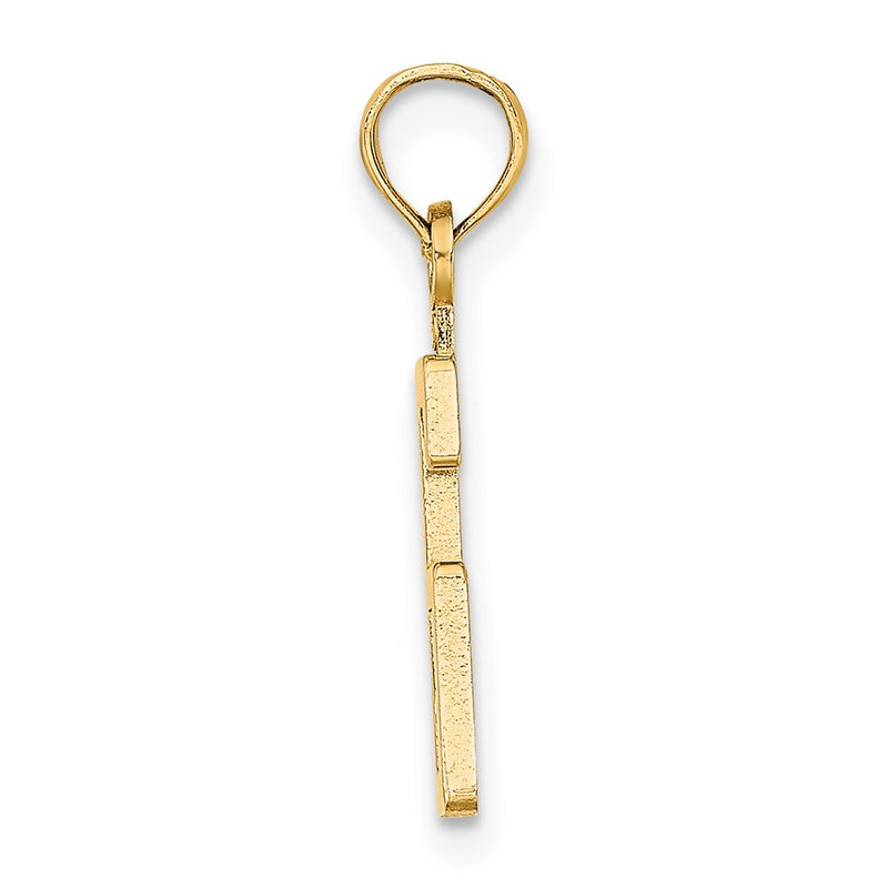 14K Yellow Gold Polished Number 6 Pendant