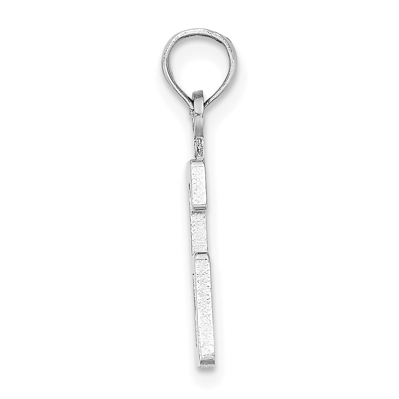 14K White Gold 14Kw Polished Number 6 Pendant