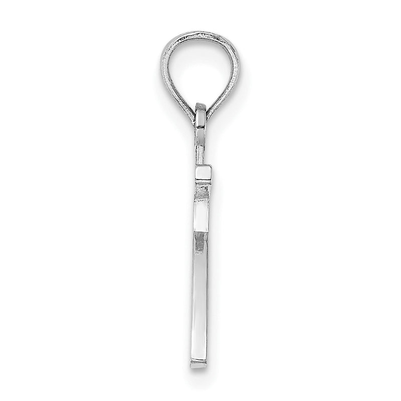 14K White Gold 14Kw Polished Number 7 Pendant