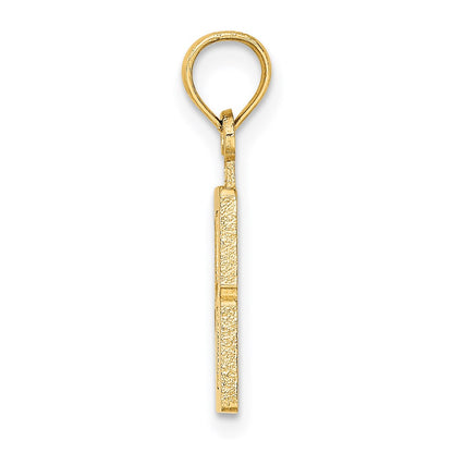 14K Yellow Gold Polished Number 8 Pendant