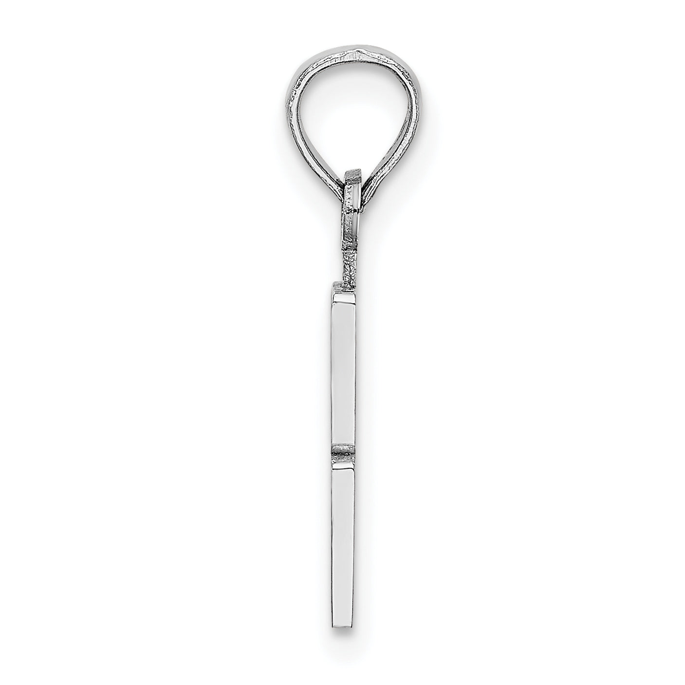 14K White Gold 14Kw Polished Number 8 Pendant