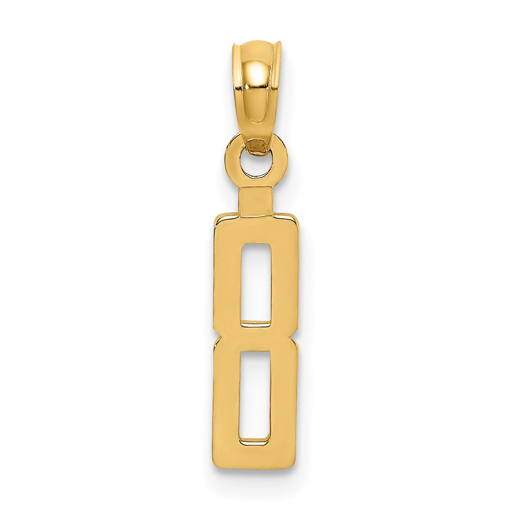14K Yellow Gold Polished Number 86 Pendant
