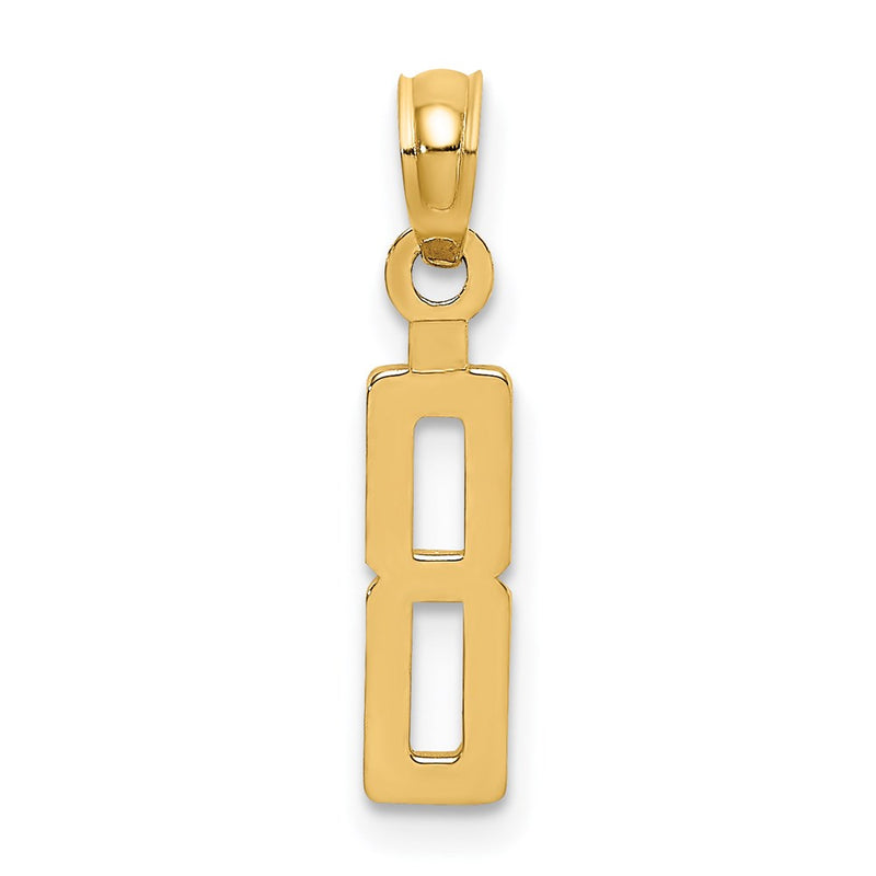 14K Yellow Gold Polished Number 86 Pendant