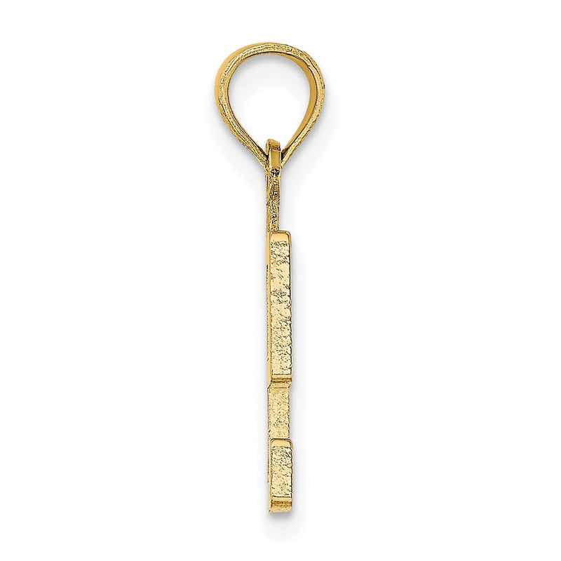 14K Yellow Gold Polished Number 9 Pendant