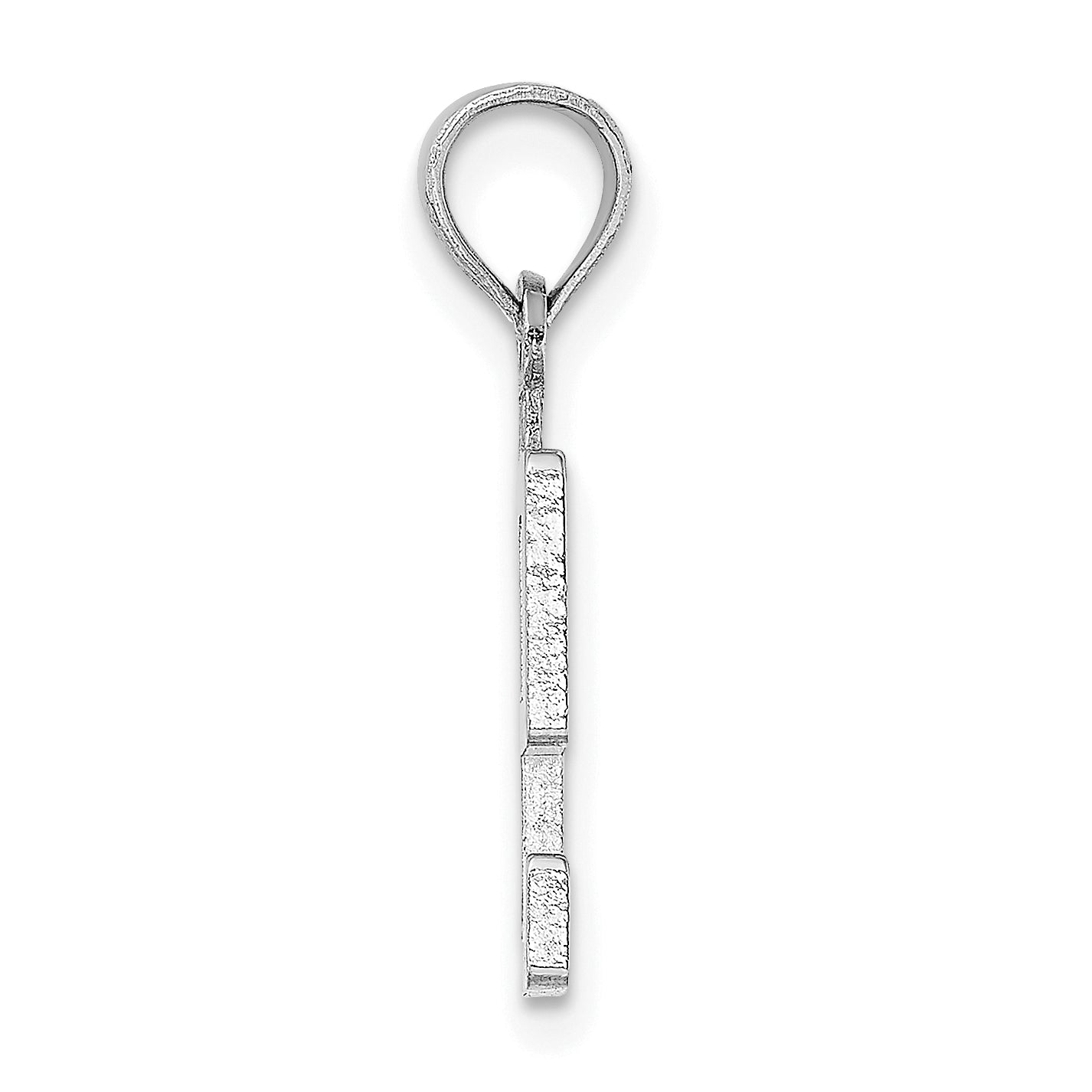 14K White Gold 14Kw Polished Number 9 Pendant